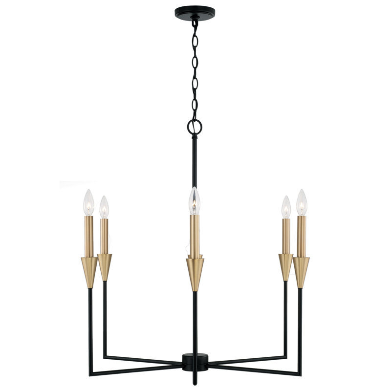 Lustre classique / traditionnel à 6 lumières à intensité variable Avant