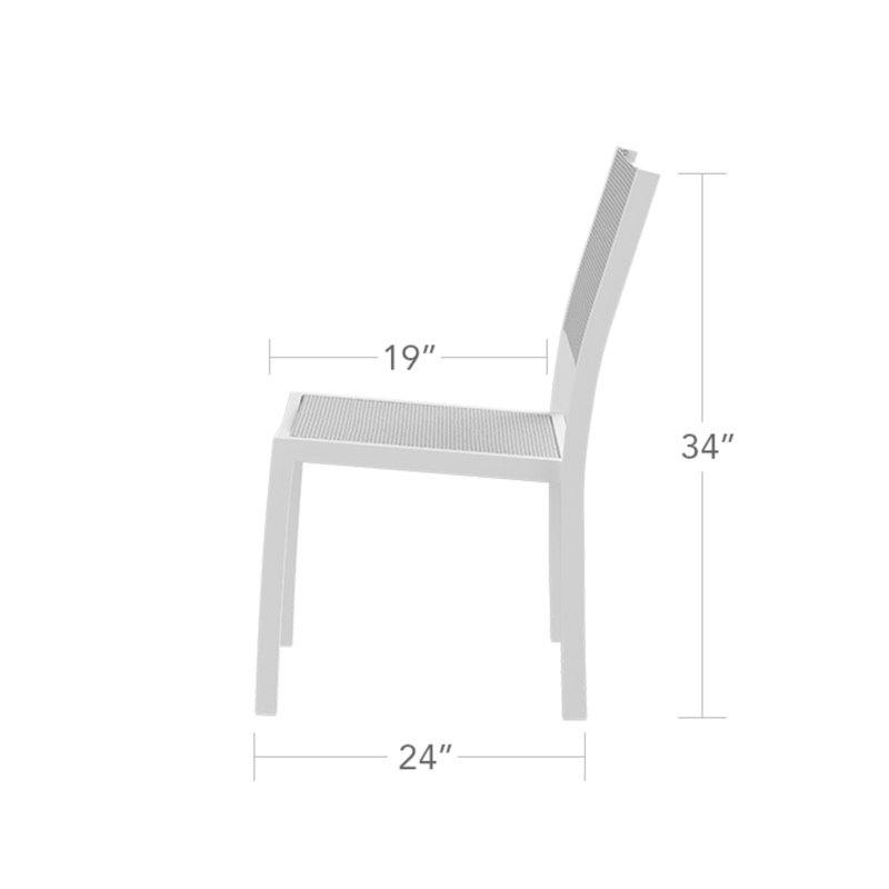 Chaise sans accoudoirs Fusion, Platine Metallica, Argent Kessler