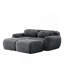 Tissu moelleux doux de 80 po, canapé désossé, aucun assemblage requis, conception antidérapante inférieure, avec repose-pieds et coussins décoratifs, siège profond, combinaison 32D haute densité sans éponge, pour étude-293452983