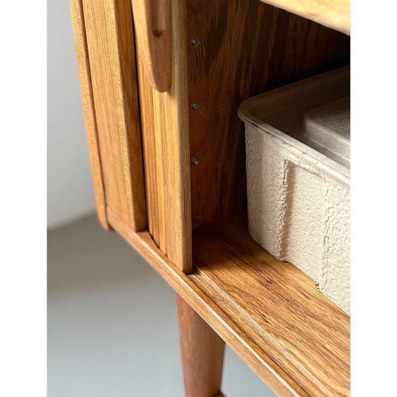 Rolling Shutter Single Door Accent Cabinet