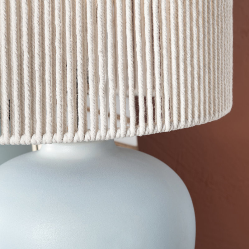 25.25" Ceramic Table Lamp With Tan Shade