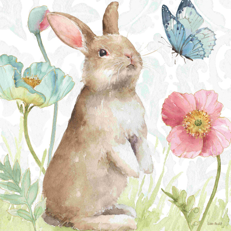 «Spring Softies Bunnies II» par Lisa Audit, impression sur toile tendue, H 20 po x l 20 po