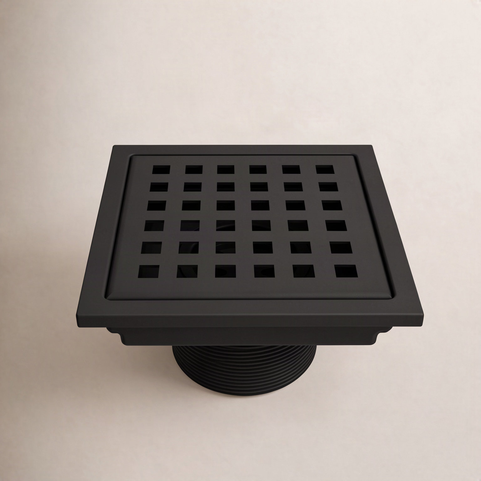 Elan Square Shower Drain, Matte Black
