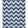 Rodgers Hand Woven Flat Weave Wool/Cotton Chevron Rug in Navy/Light Blue