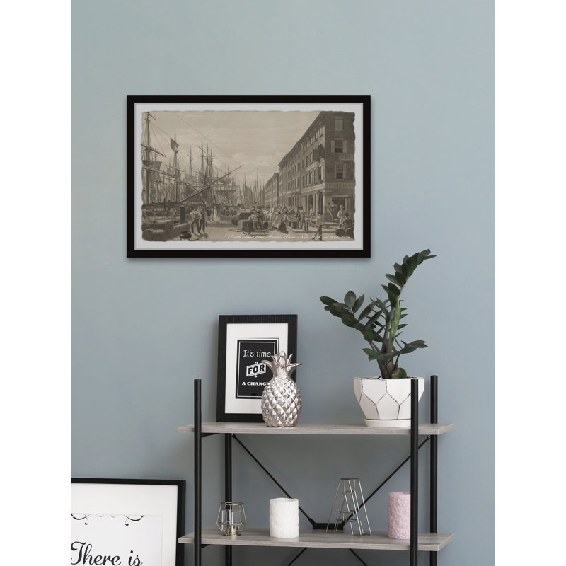 Seaport - Cadre photo, impression sur papier, H 20 po x l 30 po x P 1,5 po