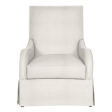 Zoe Cotton Swivel Slipcovered Armchair