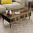 Modern Geometric Coffee Table, Walnut & Anthracite, 41.3 x 14.8 x 23.4 inches | 100% Melamine Coated Particle Board, Thickness: 0.7 inches | Stylish & Functional Design for Living Room & Lounge Spaces