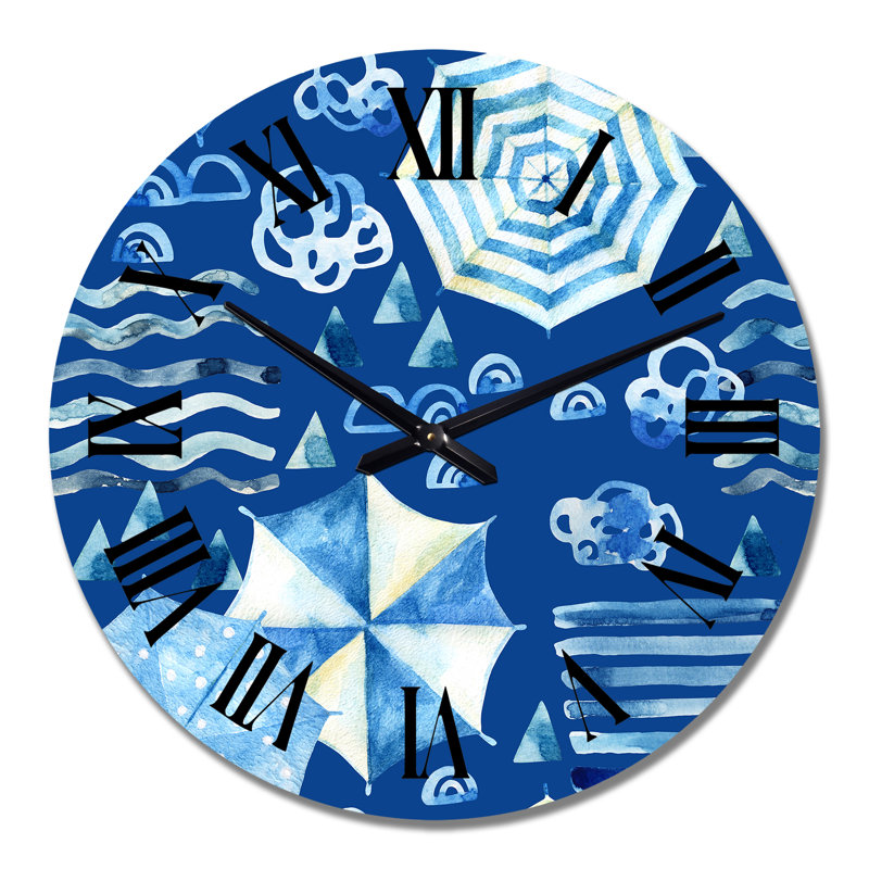 Horloge murale à motif vacances, Médium