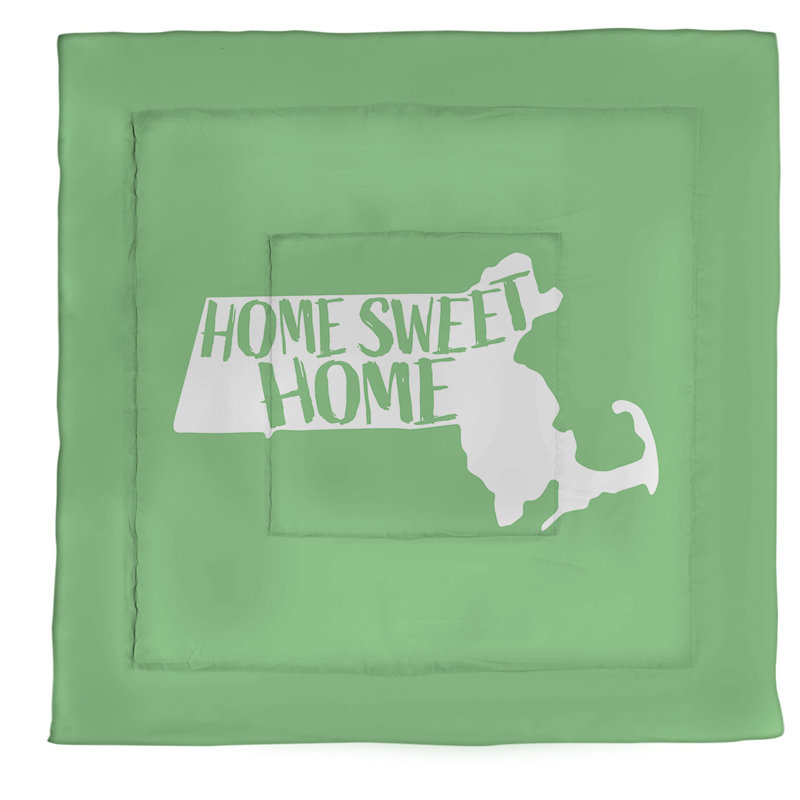 Massachusetts Modern & Contemporary Polyester Percale Comforter, King Comforter, Green