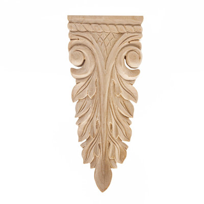 5-7/8 in x 2-1/2 in x 7/8 in Unfinished Wood Onlay Wood Applique