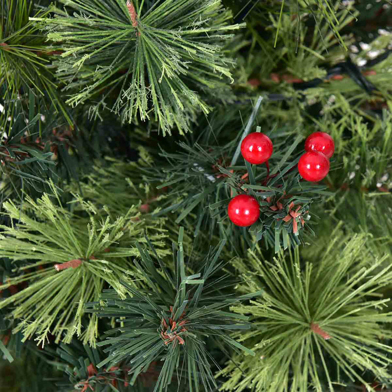 Arbre de Noël vert pin cachemire avec lumières DEL, H 4 pi