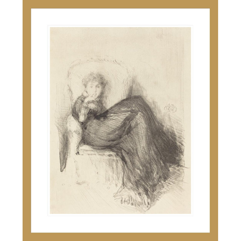 Étude - Maude assise par James McNeill Whistler - Impression giclée encadrée, H 28,97 po x l 23,5 po