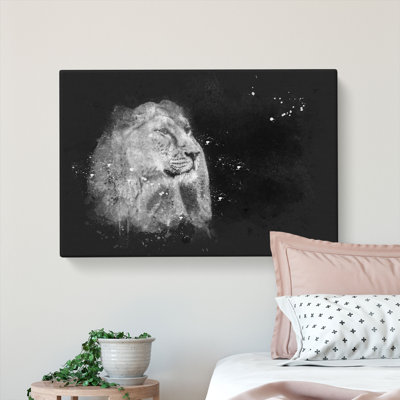 Wild Lioness - Wrapped Canvas