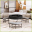 Table basse moderne à plateau relevable avec rangement 3 repose-pieds - Centre de table peu encombrant-564579959-564579914