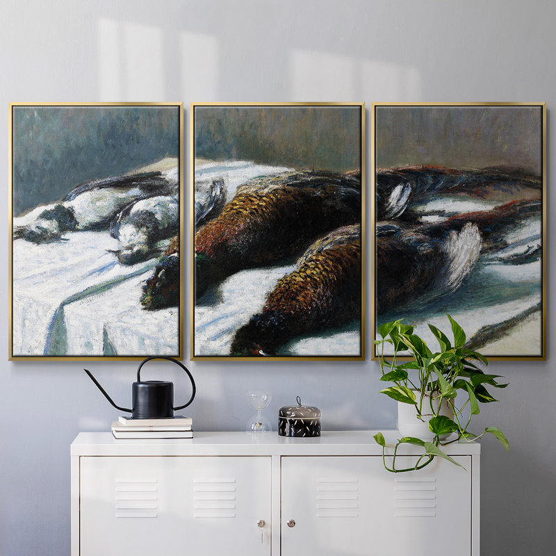 Monet - Toile encadrée multi-pièces_570MONETC, H 24 po x l 48 po x P 2 po, Or