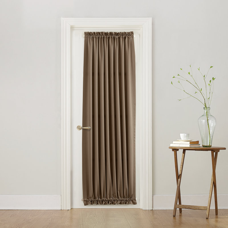 Wayfair Basics® Thermal Energy Saving Rod Pocket Door Curtain Panel, Mocha