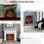 Foyer électrique à infrarouge avec ensemble de garniture amovible, générateur de chaleur de 1500 W, foyer sans fumée, flamme réglable et luminosité de braise, 5000 / heure, 400 pieds carrés Pi. Zone de chauffage, 3 voies d'installation, / Ul