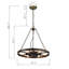 Lustre de sphère spoutnik 6 lumières Amold