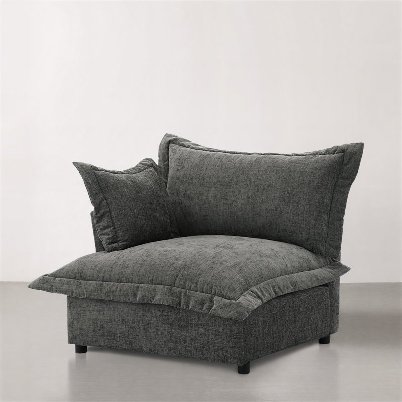 Upholstered Armchair, Dark Grey