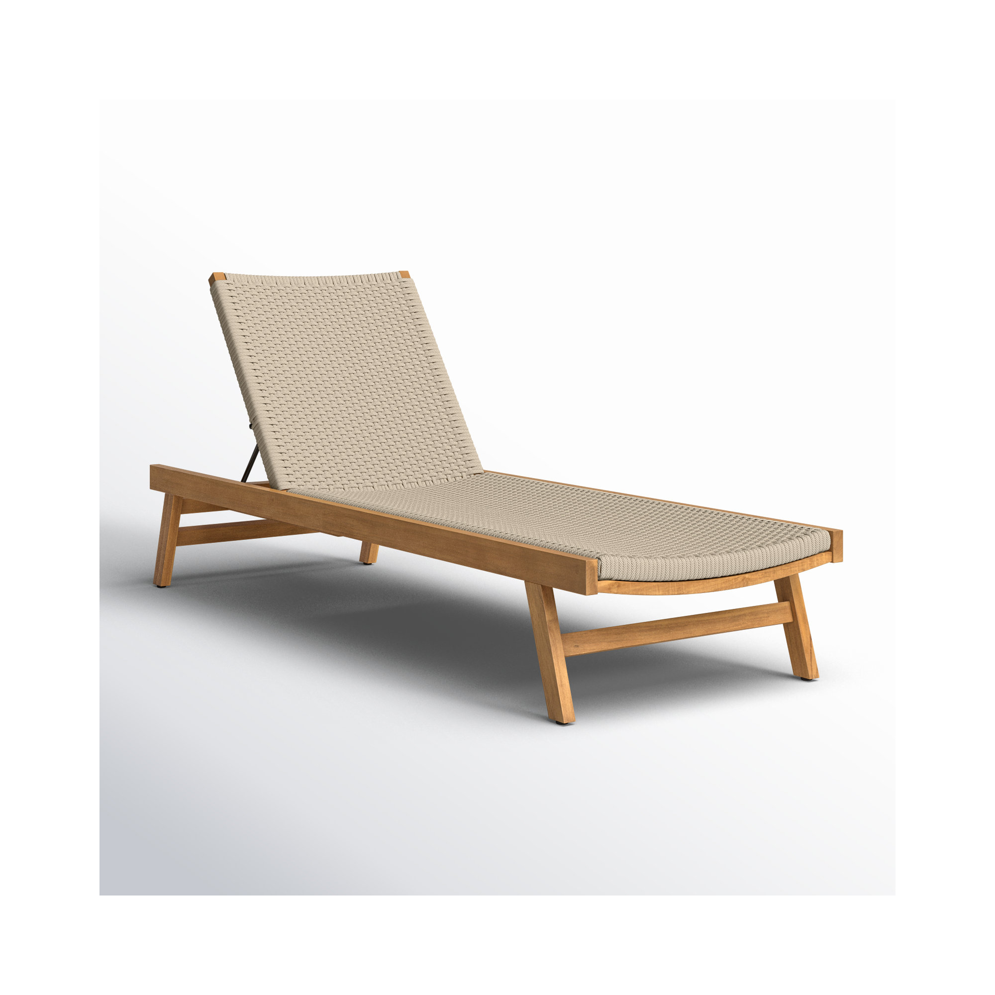 Neecy 27.5'' Outdoor Teak Chaise Lounge, Natural Teak/Brown