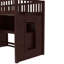 Lit mezzanine simple en bois massif avec bureau mobile et tablettes-2034062993-2034062990