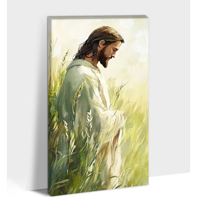 Art mural sur toile, "Divine Jesus", "Peinture religieuse spirituelle sereine"