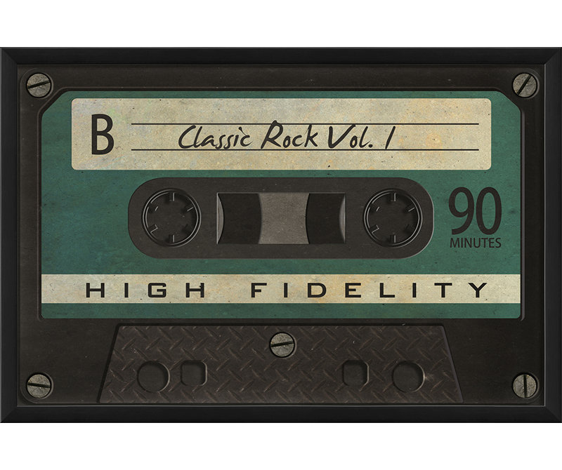 « cassette tape », impression encadrée