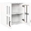 Armoire murale, armoire murale avec porte vitrée, armoire flottante avec tablettes réglables pour la cuisine, la salle de bain et le salon