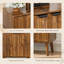 Buffet avec rangement, buffet de style campagnard avec trombone, armoire à café en bois