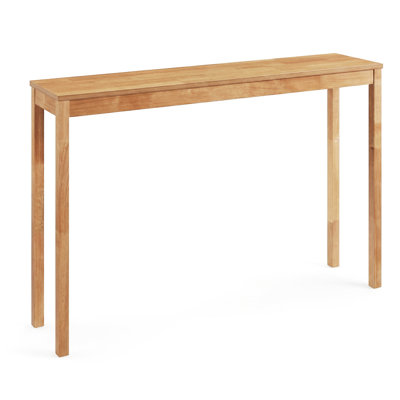 Table console en bois avec plateau épais