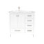 Meuble-lavabo autoportant 36 po Anvay en vert forêt avec plateau en marbre de Carrare-895541830-854504655