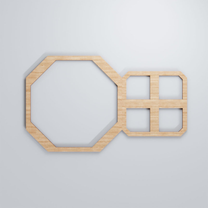 Panneaux muraux en bois Johnston, Aulne, H 23 7/8 po x l 39 1/4 po x P 1/4 po