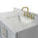 Nobe 36'' Solid Wood Single Bathroom Vanity with 0.75'' Carrara Marble Top, Right Offset Rectangular Sink