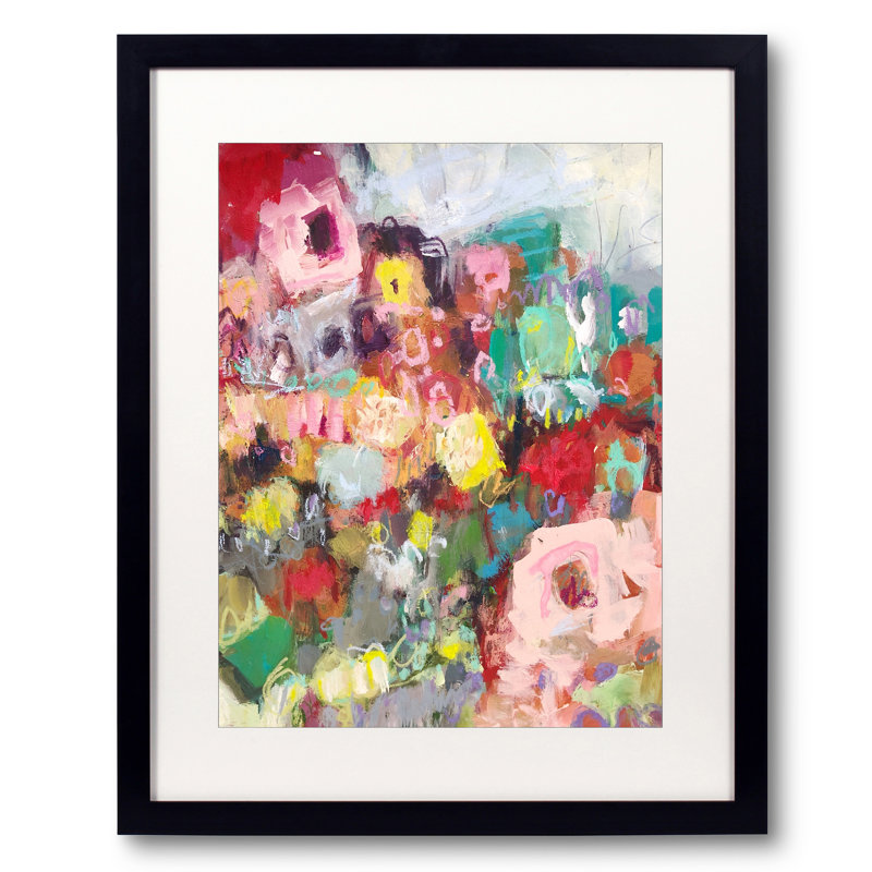 «A Rose is a Rose» par Elizabeth Chapman - peinture encadrée, H 32 po x l 24 po