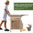 40.5-Inch Outdoor Grill Cart With Stainless Steel Top, Lockable Wheels Rolling Kitchen Cart-1965043405
