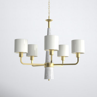 Perth 5 - Light Metal Dimmable Chandelier