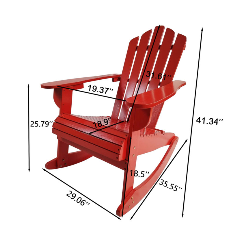 Chaise Adirondack inclinable en bois
