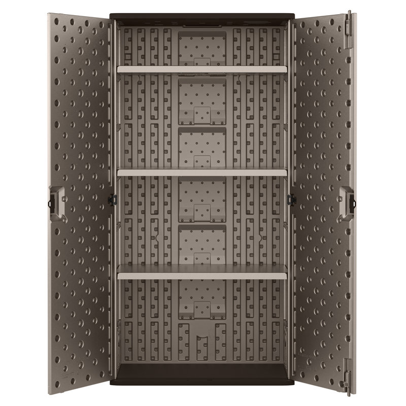 Suncast Haven Mega Tall Storage Cabinet, 204cm H x 102cm W x 51cm D