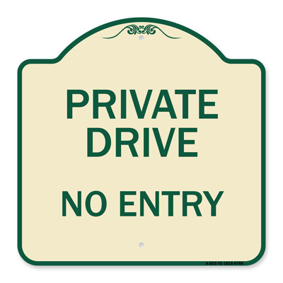 Enseigne Signmission Designer Series - entrée privée sans entrée | Enseigne architecturale noire et dorée en aluminium de gros calibre 18 po x 18 po | Protégez votre entreprise et votre commune | Fabriqué aux États-Unis