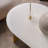White Solid Wood Oval Coffee Table