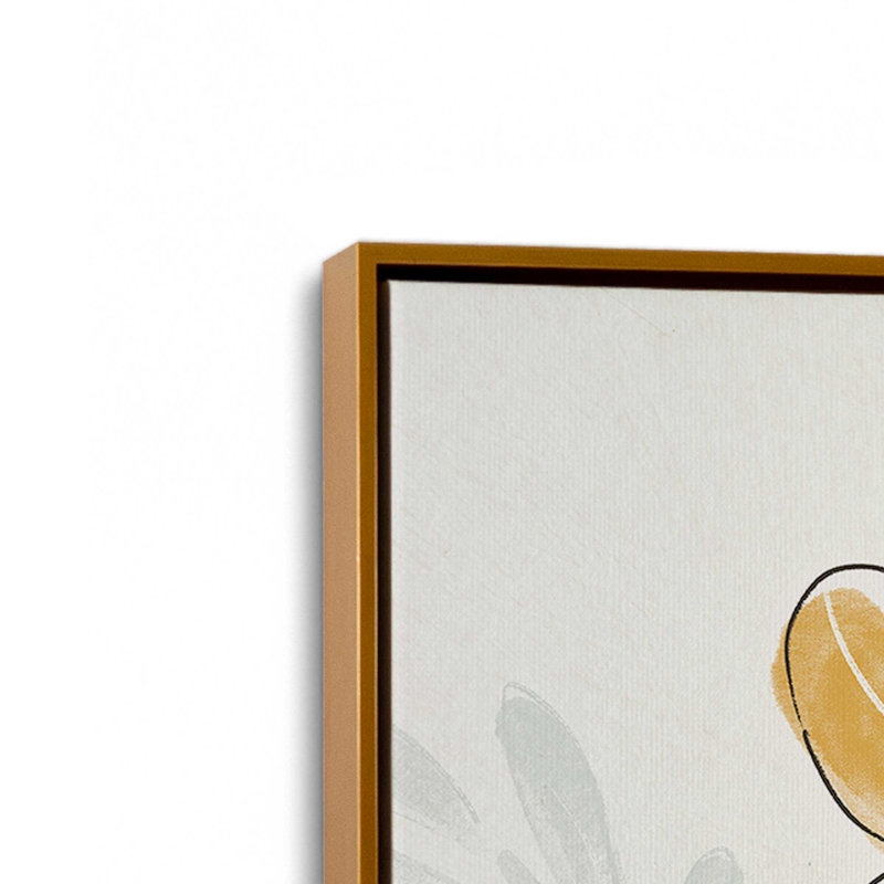 «Garden Melody in Bloom Duo», ensemble de 2 impressions sur toile, Cadre flottant doré poli, H 18,75 po x l 12,75 po