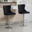 Adjustable Velvet Bar Stools with Nail head Trim for Kitchen Island and Bar-116726581