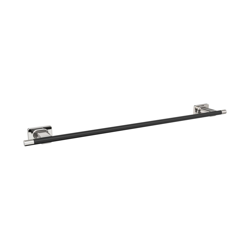 Barre à serviettes murale 24 "Esquire, Nickel poli / bronze noir