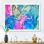 Art abstrait liquide rose et mauve III - reproduction sur toile