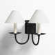 Helio 2 Light Steel Dimmable Candle Wall Light