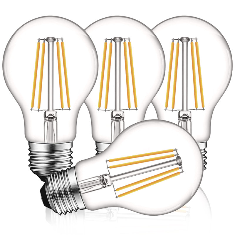 8 watts (équivalent à 60 watts), DEL Edison A19, ampoule à intensité variable, culot E26 / moyen (standard), 3000 K