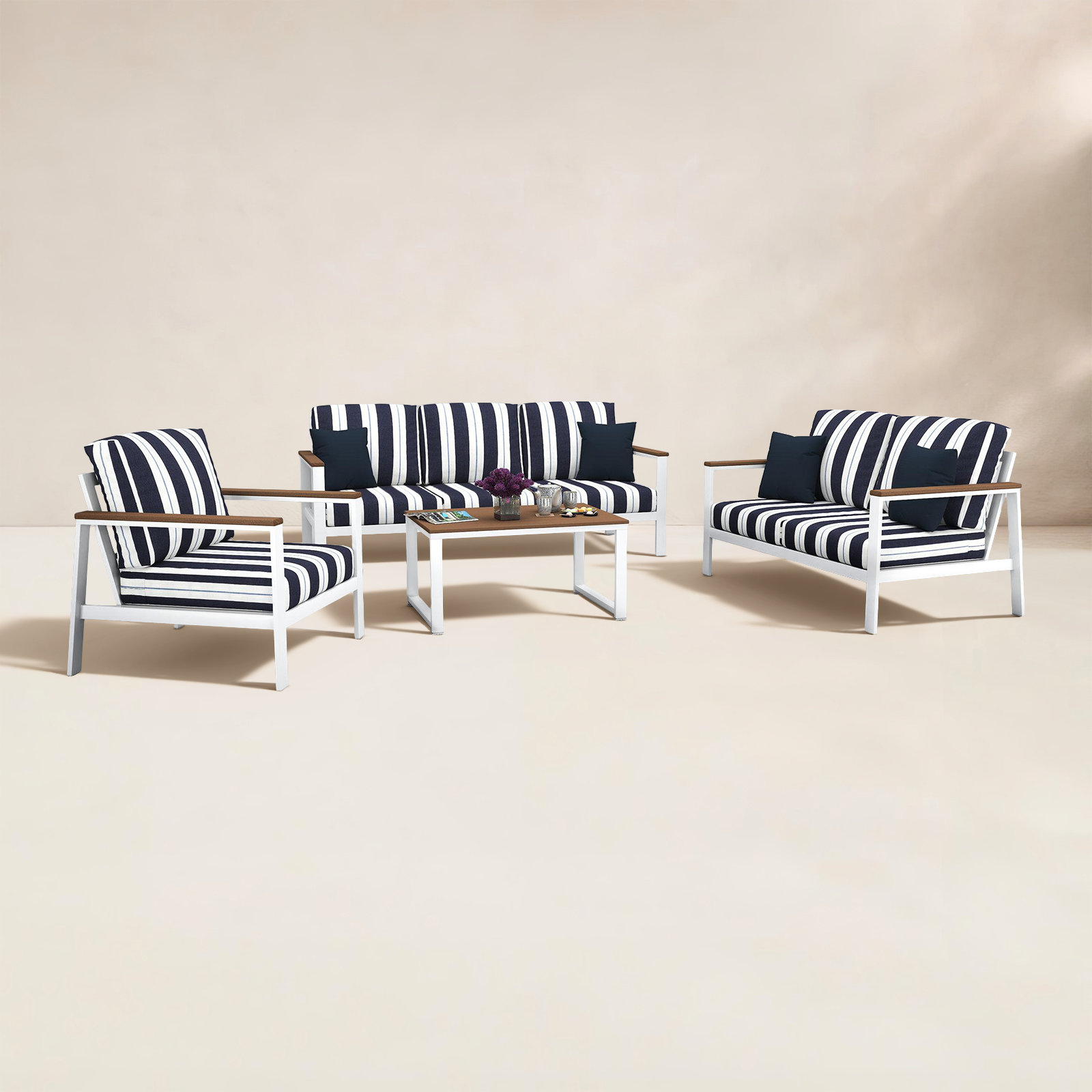 Townsend 6-Person Sunbrella® Patio Seating Group, Brown