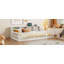Lit en bois de taille XL avec armoires de rangement et ports USB-1020277987