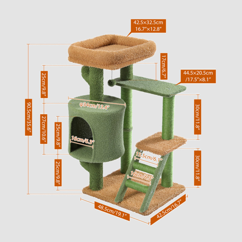 Faleshia 35.6'' H Cat Tree