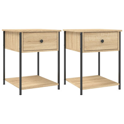 Allums 44cm W Iron Bedside Table